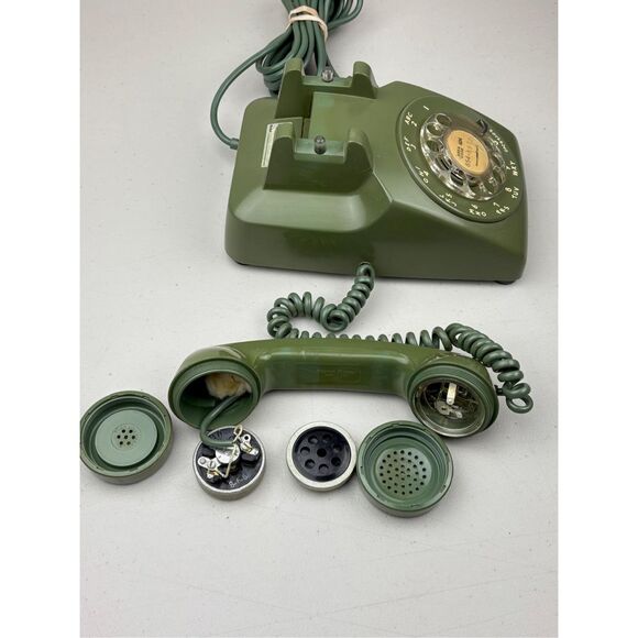 Vintage 1965 Western Electric G3 Handset 500 Rotary Dial Telephone Avocado Green - Picture 7 of 7